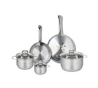 ELO 9877150 - Batería de cocina (5 piezas, juego de 2 estufas de cocina 24 y 28 cm, 3 ollas de 12, 16 y 24 cm, Elo Profi Brillant, acero inoxidable, inducción