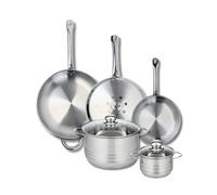 ELO 9885650 - Batería de cocina (5 piezas, juego de 3 estufas de cocina 24, 28 y 32 cm, 2 ollas de 14 y 24 cm, Elo Profi Brillant, acero inoxidable, inducción