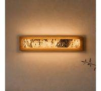 Elobra Aplique de pared LED Chile L, roble/pizarra multicolor, ancho 20 cm