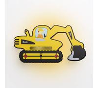 Elobra Aplique de pared LED excavadora con enchufe, amarillo, atenuable
