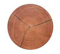 Elobra Aplique de pared LED Havana M, madera de frente/metal, Ø 34 cm, IP44