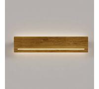 Elobra Aplique de pared LED «Mexico», 20 cm de ancho, roble, madera
