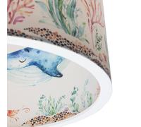 Elobra Lámpara colgante 25/40 Animales marinos, Ø 38 cm, colorida, plástico True
