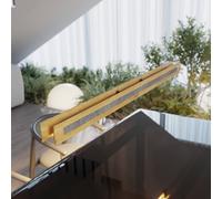 Elobra Lámpara colgante LED Chile S, roble/granito, longitud 116 cm
