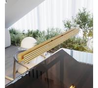 Elobra Lámpara colgante LED Inka, madera clara, atenuable, longitud 116 cm
