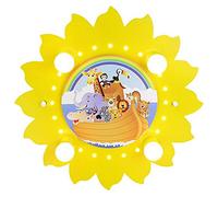Elobra-Leuchten 126288 - Lámpara de techo LED (4 bombillas), diseño de arca de Noé, colo amarillo