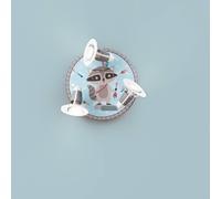 Elobra Plafón Little Indians, mapache Oskar, azul