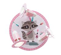 Elobra Plafón Little Indians, mapache Oskar, rosa