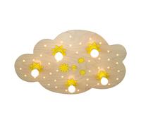 Elobra Plafón Nube de estrellas, en haya natural, 75 cm