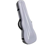 ELODEK Profesional Violín Caso Caja Triangular de Fibra de Carbono para violín a Cuadros Blancos, Caja Triangular para violín con higrómetro Violín Caso (Color : 1/2)