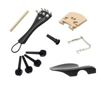 ELODEK Violín Cuerda Instrumento Accesorios Clavijas De Cordal para Violín, Puente De Arce, Clavija Final, Sintonizador, Tripa Trasera, Juego De 15 para Piezas De Violín De Ébano 4/4, Accesorios