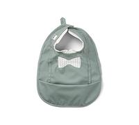 Elodie Details Babero Impermeable Bebé Niña Niño, Bolsillo Atrapacomida y Velcro Ajustable Lavable a Máquina Sin BPA OEKO-TEX, BLW Alimentación Complementaria Guardería Unisex - Pebble Green