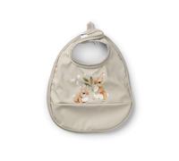 Elodie Details Babero Impermeable Bebé Niña Niño, Bolsillo Atrapacomida y Velcro Ajustable Lavable a Máquina Sin BPA OEKO-TEX, BLW Alimentación Complementaria Guardería Unisex - Bunny Darling