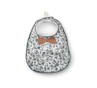 Elodie Details Babero Impermeable Bebé Niña Niño, Bolsillo Atrapacomida y Velcro Ajustable Lavable a Máquina Sin BPA OEKO-TEX, BLW Alimentación Complementaria Guardería Unisex - Garden Leo Toile Bow
