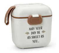 Elodie Details Fiambrera Infantil, Bento Box Sin BPA con Compartimentos y Tenedor | Apta para Microondas y Lavavajillas | Caja de Almuerzo para Escuela y Guardería | 800ml | Vanilla White