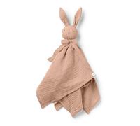 Elodie Details Mantita de apego bebé, Peluche de Conejo doudou, Toalla de Seguridad para recién Nacidos, dudus Extra Suave para Dormir, Blinkie de 100% algodón orgánico con Öko-Tex, Rosa ruborizado