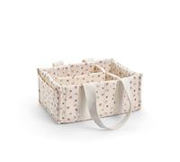 Elodie Details Organizador de pañales para bebé de algodón, cesta cambiador portátil lavable a máquina, con separadores extraíbles, organizador para pañales, toallitas y accesorios - Petit River Rose