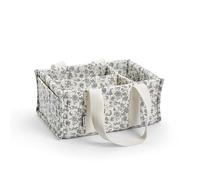 Elodie Details Organizador de pañales para bebé de algodón, cesta cambiador portátil lavable a máquina, con separadores extraíbles, organizador para pañales, toallitas y accesorios - Garden Leo Toile