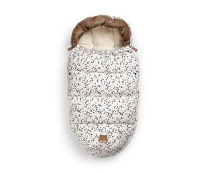 Elodie Details Saco para Silla de Paseo Universal de Invierno, Saco de Dormir para Carrito de Bebé con Forro Polar, Saco para Capazo de Cochecito Impermeable, Cortaviento - Lunares dálmata
