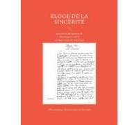 Eloge De La Sincérité (ebook)