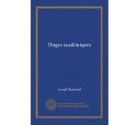 Eloges académiques