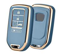 ELOHEI Funda para llavero Honda, funda para llavero para Honda Accord Civic CRV Pilot Odyssey Passport Smart Premium Soft TPU rayas protección completa control remoto inteligente sin llave (5 botones)