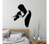 ELOIR Pegatina de pared de vinilo autoadhesiva de pareja de enamorados para dormitorio pegatina de pared de pareja romántica pegatina de decoración de dormitorio mural