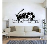 ELOIR Vinilo autoadhesivo arte de película vintage cine pegatina de pared mural retro dormitorio casa cine en casa