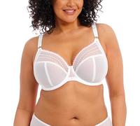 Elomi Women's Matilda Plunge Three-Piece Sheer Mesh Cups Side Support Panels Moveable J-Hook for Racerback DD+ Bras Sujetador, Transparente, Blanco, 95J para Mujer