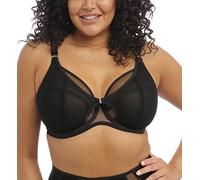 Elomi Kintai Underwire Plunge Bra Sujetador, Semitranslúcida, Negro, 40G para Mujer