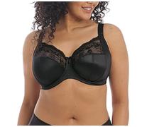 Elomi Morgan Banded Comfort & Support. Three-Section Cup, Side Frame, Stretch Lace. Solid Color Bra DD+ Bras Sujetador de Cobertura Completa, Opaco, Negro, 90G para Mujer