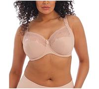 Elomi Morgan Banded Comfort & Support. Three-Section Cup, Side Frame, Stretch Lace. Solid Color Bra DD+ Bras Sujetador de Cobertura Completa, Opaco, Arena, 105GG para Mujer
