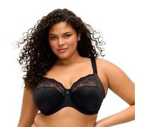 Elomi, Morgan - Brasier de Apoyo sin Relleno elástico con Aros y Copa Completa, Negro, 100H