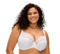 Elomi Sujetador Lucie elástico de Encaje con Aros para Mujer, Talla Grande, Blanco, 75H