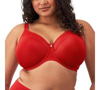 Elomi - Sujetador moldeado con aros lisos de talla grande para mujer, Rojo (Haute Red), 95E