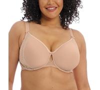 Elomi Women's Charley Bandless T-Shirt Bra: Floral Lace, Breathable Spacer Fabric, Diamond Mesh Detail. DD+ Bras Sujetador para Camiseta, Opaco, Cervato, 44E para Mujer