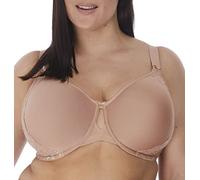 Elomi Women's Charley Bandless T-Shirt Bra: Floral Lace, Breathable Spacer Fabric, Diamond Mesh Detail. DD+ Bras Sujetador para Camiseta, Traslúcido, Cervato, 100G para Mujer