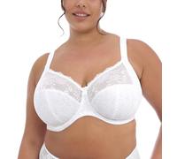 Elomi Women's Morgan Banded Bra: Comfort & Support. Three-Section Cup, Side Frame, Stretch Lace. DD+ Bras Sujetador de Cobertura Completa, Color Blanco, 80K Mujeres