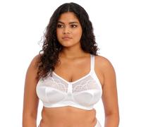 Elomi Women's Morgan Banded Bra: Comfort & Support. Three-Section Cup, Side Frame, Stretch Lace. DD+ Bras Sujetador de Cobertura Completa, Bianco, 100H Mujeres