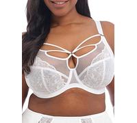 Elomi Women's Plus Size Brianna Strappy Underwire Plunge Bra, White, 36K