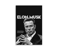 Elon Musk Black and White Quote Poster Canvas Wall Poster Decoración, Pintura, Arte, Dormitorio, Salón, Oficina, Pinturas, Decoración Moderna del Hogar, Arte de pared, Impresión de 40 x 45 cm
