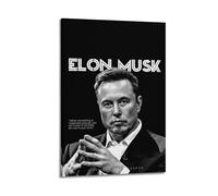 Elon Musk Black and White Quote Poster Canvas Wall Poster Decoración, Pintura, Arte, Dormitorio, Salón, Oficina, Pinturas, Decoración Moderna del Hogar, Arte de pared, Impresión de 40 x 45 cm