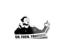Elon Musk "Go Fuck Yourself" Bold Speech - Lote de autoadhesivos adhesivos de vinilo (8 cm), diseño de Elon Musk, resistente al agua y a los rayos UV,