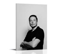 Elon MuskPhoto Póster de paisaje para decoración del hogar y la oficina, lienzo decorativo de papel para pared, impresión moderna para decoración familiar, baño, estilo marco de 30 x 45 cm