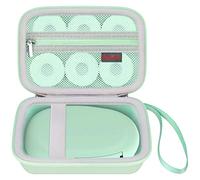 Elonbo Caja de producción de Etiquetas de la Mini Impresora de Etiquetas Bluetooth SUPVAN E10, Bolsillo Extra de Malla Interna Adecuado para de Papel de Etiqueta, Verde+Interior Verde (Solo Casos!)