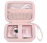 Elonbo Funda de transporte para cámara digital KODAK PIXPRO C1, KODAK C1 Compact HD Video Vlogging, bolsa protectora de almacenamiento de viaje, bolsillo de malla para cable, color rosa
