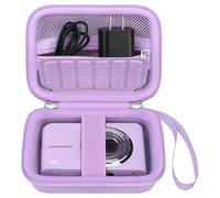 Elonbo Funda de transporte para cámara digital KODAK PIXPRO C1, KODAK C1 Compact HD Video Vlogging, bolsa protectora de almacenamiento de viaje, bolsillo de malla para cable, color morado