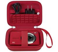 Elonbo Funda de transporte para cámara digital KODAK PIXPRO C1, KODAK C1 Compact HD Video Vlogging, bolsa protectora de almacenamiento de viaje, bolsillo de malla para cable, color rojo