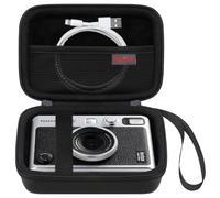 Elonbo La Caja portátil de la Cámara es Compatible con la Cámara instantánea Fujifilm Instax Mini EVO, la Lente de la Cámara Cubre el Estante de Almacenamiento de la Impresora fotográfica, Negro