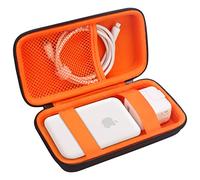 Elonbo Maleta para la batería del Cargador de Apple, Paquete de Tejido de Viaje Duro para la Fuente de alimentación móvil magnética para / 13 Pro, Negro+Naranja